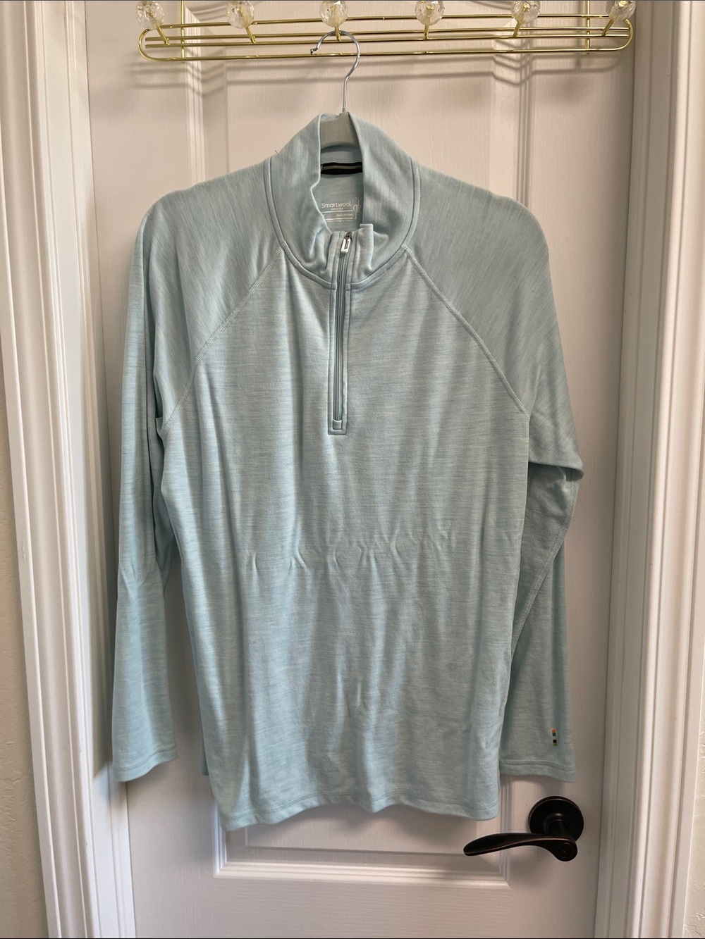 Smartwool women’s light Blue Quarter-Zip Pullover